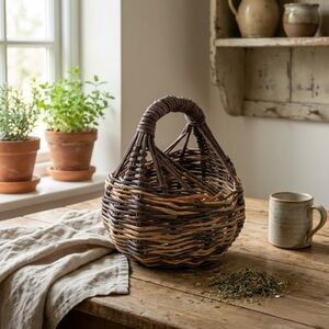 Handcrafted Multicolor Woven Basket